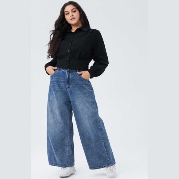 Cider Jeans Ultrawide Leg High Waist Jeans Cider Curve Plus Poshmark